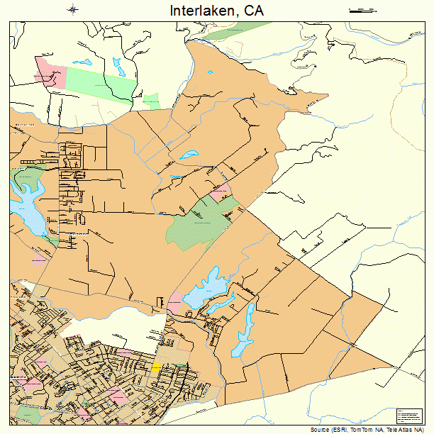 Interlaken, CA street map