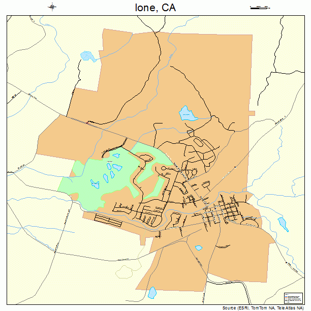 Ione, CA street map