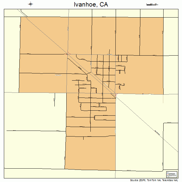 Ivanhoe, CA street map