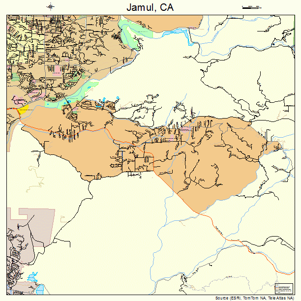 Jamul, CA street map