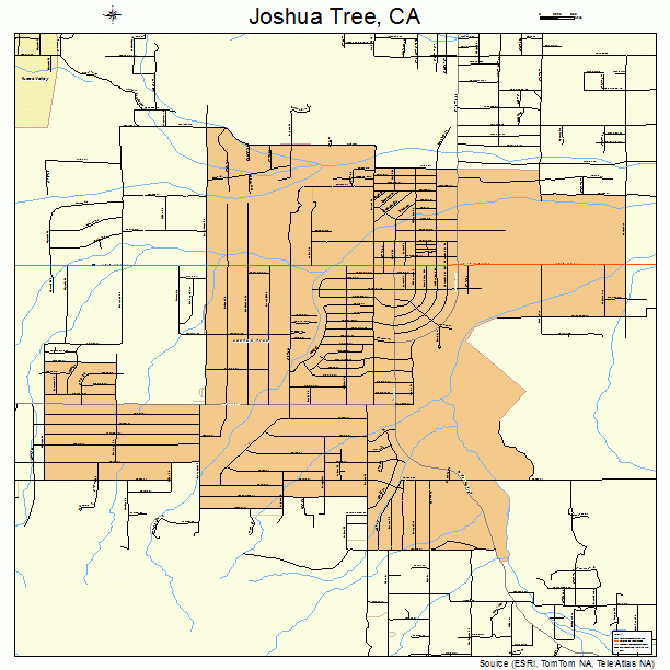 Joshua Tree, CA street map