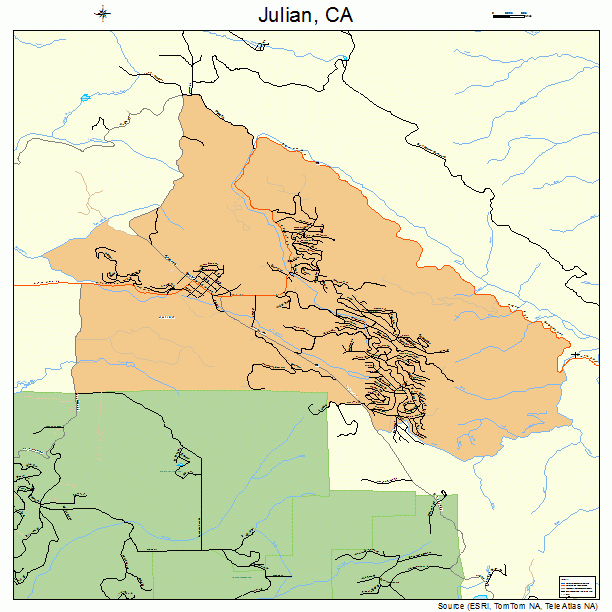 Julian, CA street map