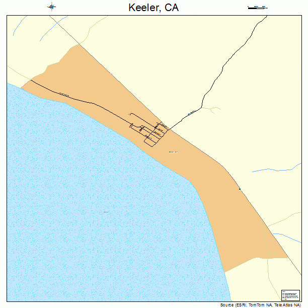Keeler, CA street map