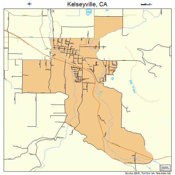 Kelseyville, CA street map