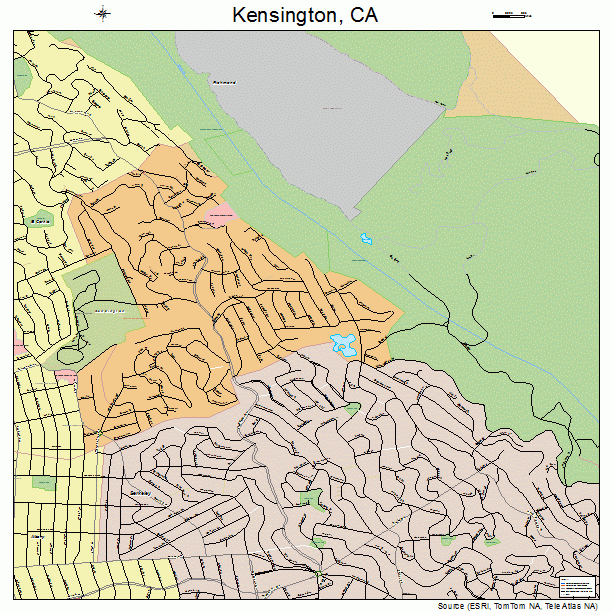 Kensington, CA street map