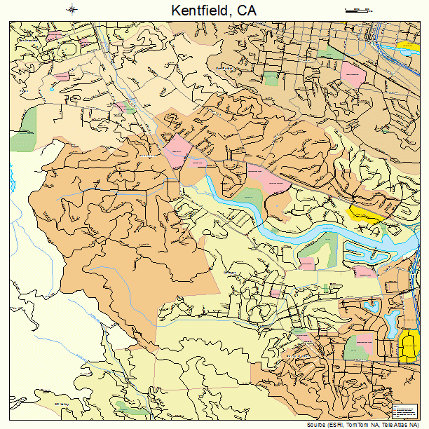 Kentfield, CA street map