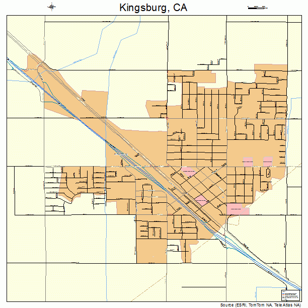 Kingsburg, CA street map
