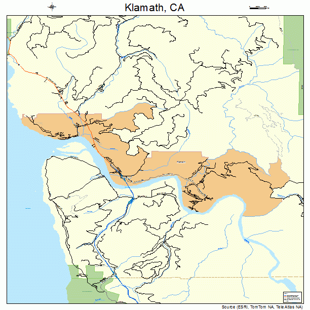 Klamath, CA street map