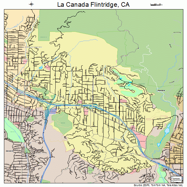La Canada Flintridge, CA street map