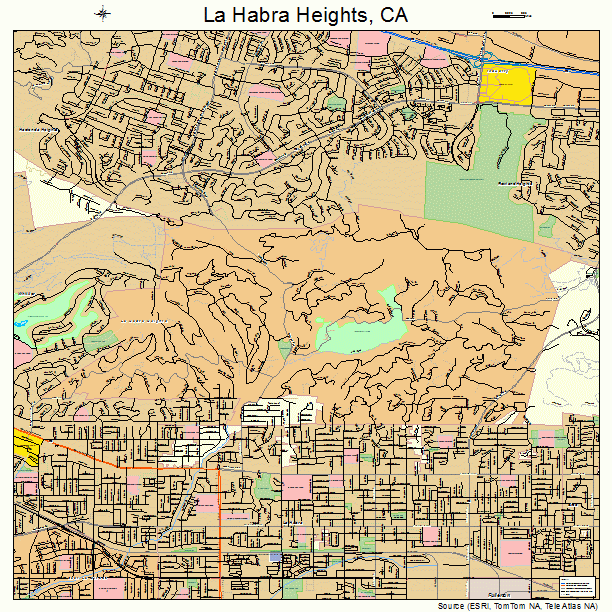 La Habra Heights, CA street map