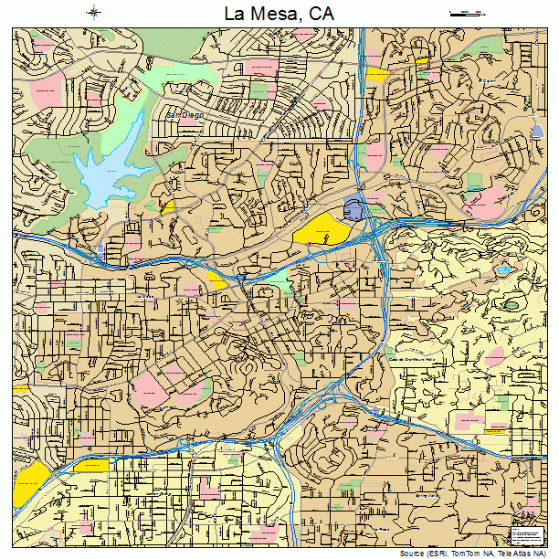 La Mesa, CA street map