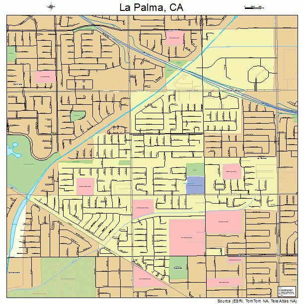 La Palma, CA street map