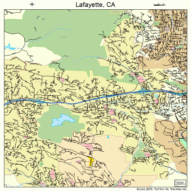 Lafayette, CA street map