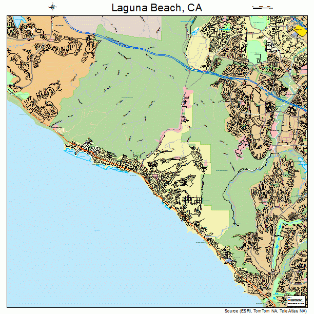 Laguna Beach, CA street map