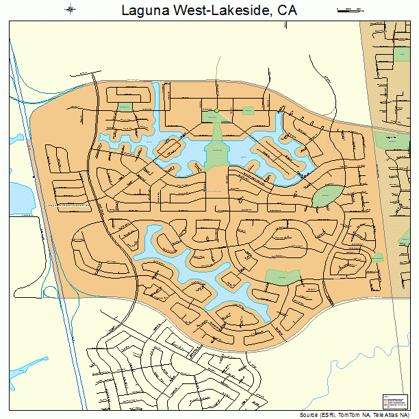 Laguna West-Lakeside, CA street map