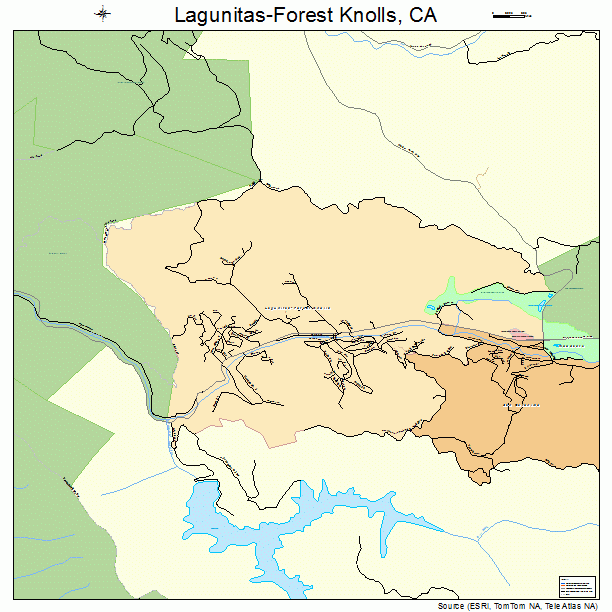 Lagunitas-Forest Knolls, CA street map