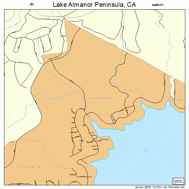 Lake Almanor Peninsula, CA street map