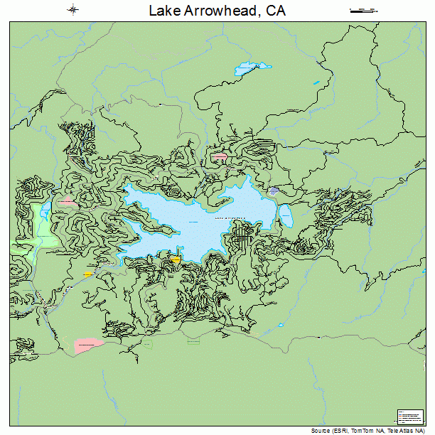 Lake Arrowhead, CA street map