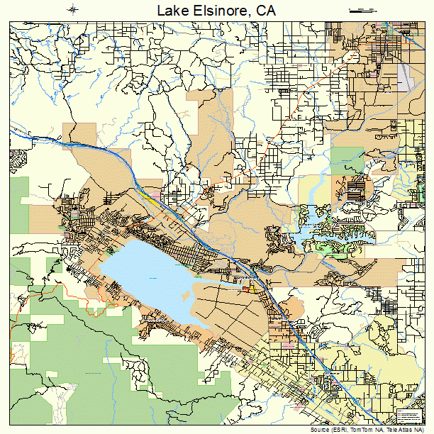 Lake Elsinore, CA street map