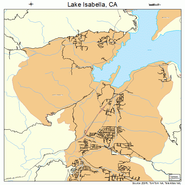 Lake Isabella, CA street map