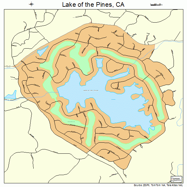 Lake of the Pines, CA street map