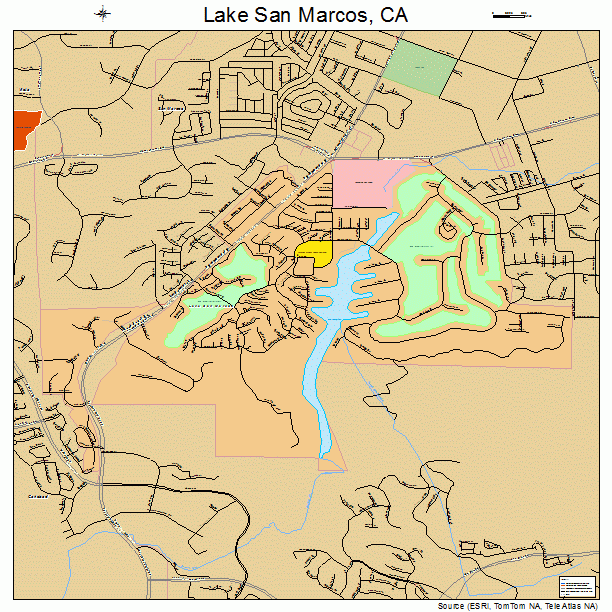 Lake San Marcos, CA street map