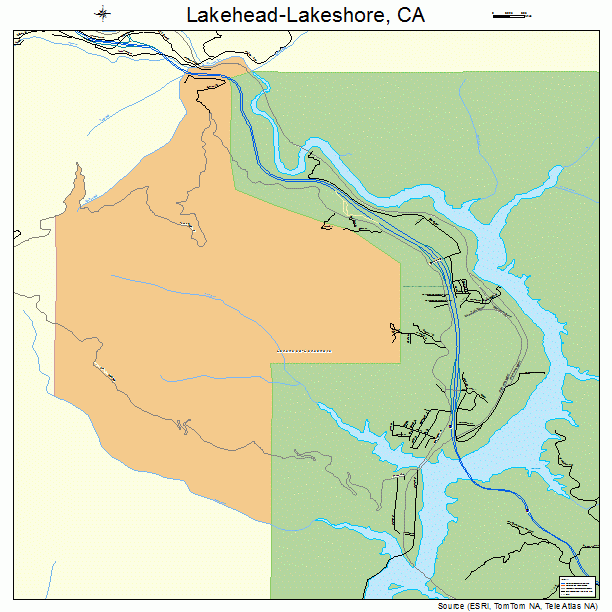 Lakehead-Lakeshore, CA street map