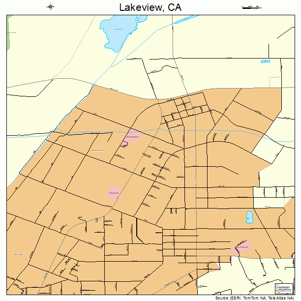 Lakeview, CA street map