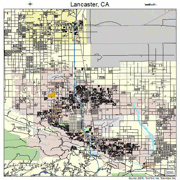 Lancaster, CA street map
