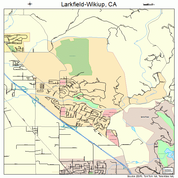 Larkfield-Wikiup, CA street map