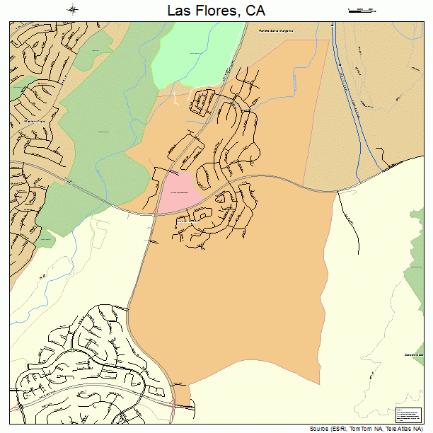 Las Flores, CA street map