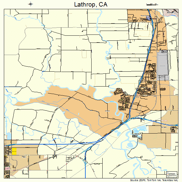 Lathrop, CA street map