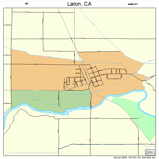 Laton, CA street map