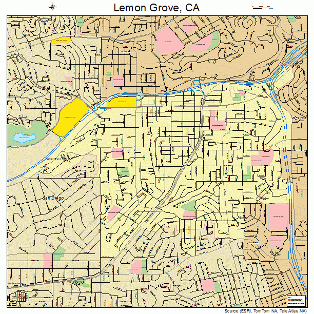 Lemon Grove, CA street map