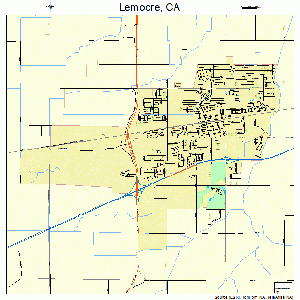 Lemoore, CA street map