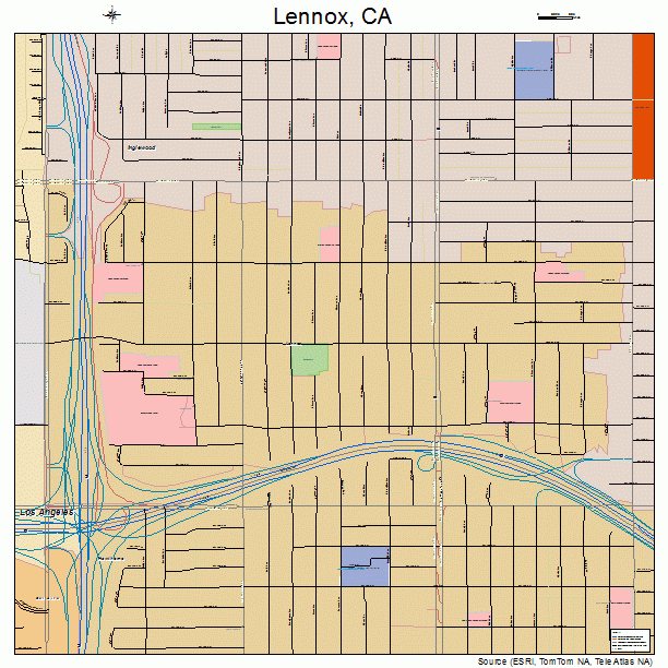 Lennox, CA street map