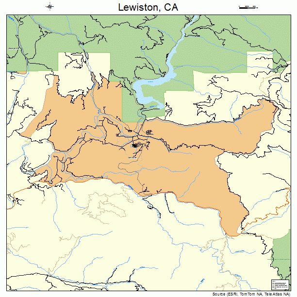 Lewiston, CA street map