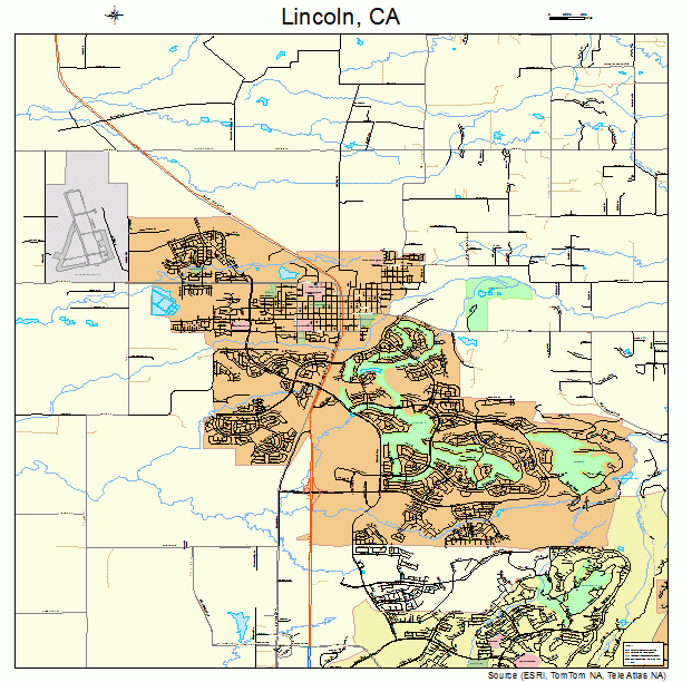 Lincoln, CA street map