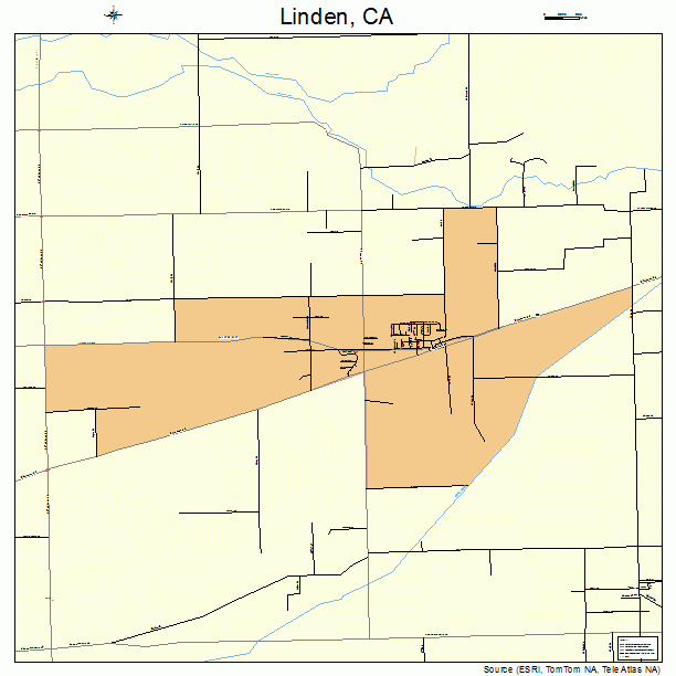 Linden, CA street map