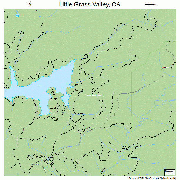 Little Grass Valley, CA street map