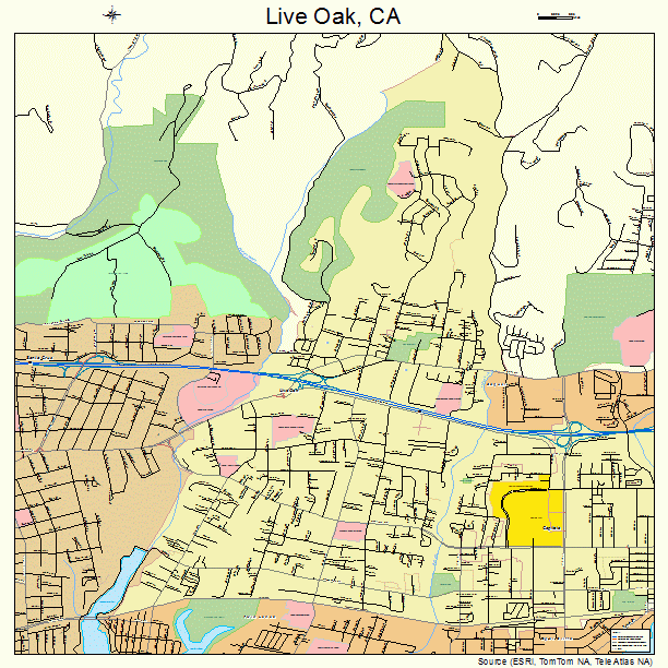 Live Oak, CA street map