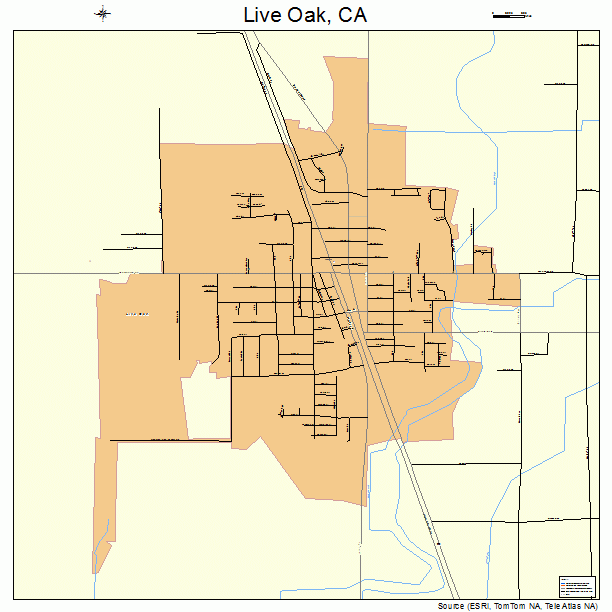 Live Oak, CA street map