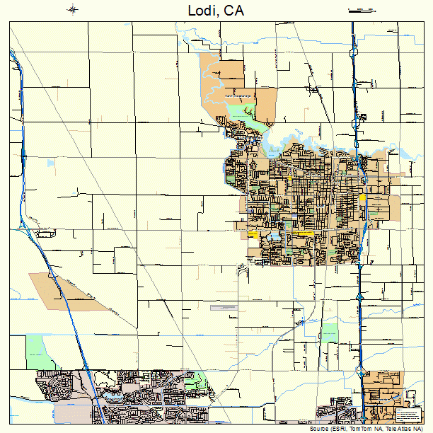 Lodi, CA street map