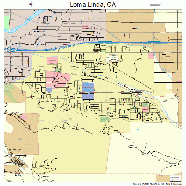 Loma Linda, CA street map