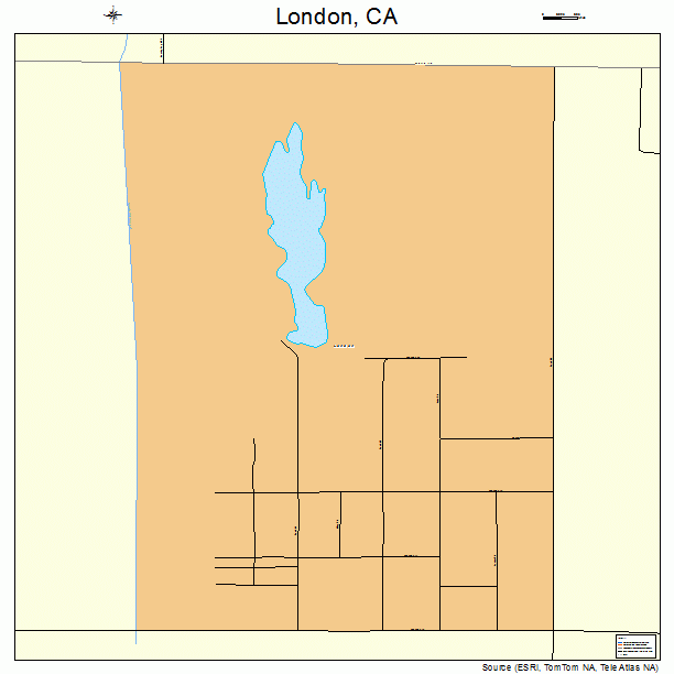 London, CA street map