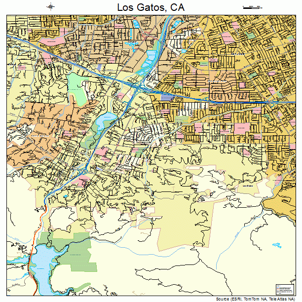Los Gatos, CA street map