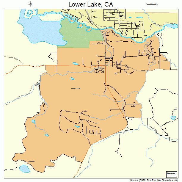 Lower Lake, CA street map