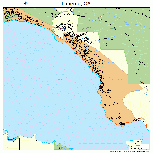 Lucerne, CA street map