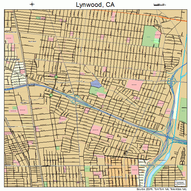 Lynwood, CA street map