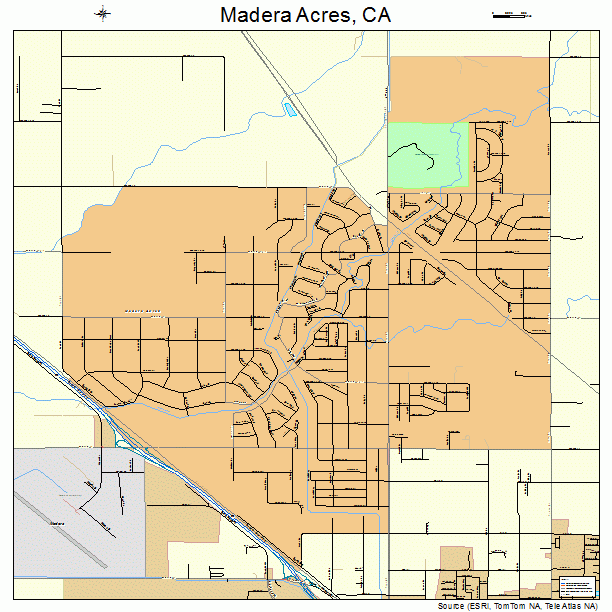Madera Acres, CA street map